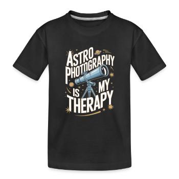 Astrophotographie Télescope Astronomie - T-shirt bio Premium Enfant - noir - Devant