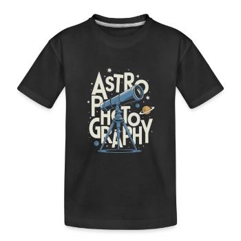 Astrophotographie Télescope Astronomie - T-shirt bio Premium Enfant - noir - Devant