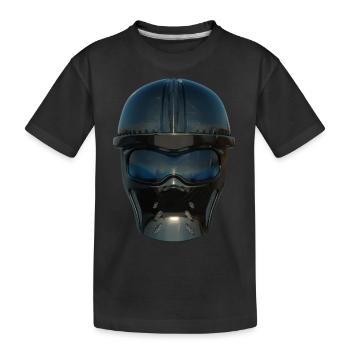 Casque futuriste aéronaute - T-shirt bio Premium Enfant - noir - Devant