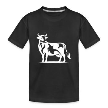 Conception simple et cool de vache laitière, pour les amoureux des vaches - T-shirt bio Premium Enfant - noir - Devant