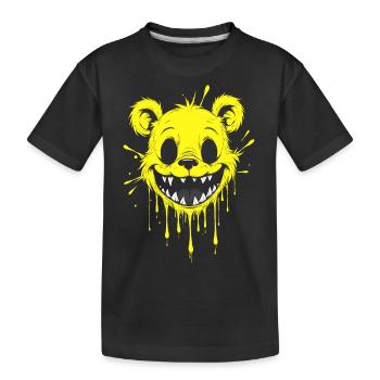 Baer Face - Kinder Premium Bio T-Shirt - Schwarz - Vorne