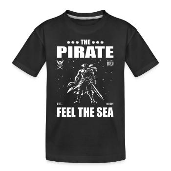 Le pirate - Sentez la mer - Cool Pirate Design - T-shirt bio Premium Enfant - noir - Devant