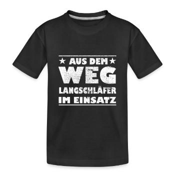 À l’écart : les lève-tard en action Design - T-shirt bio Premium Enfant - noir - Devant