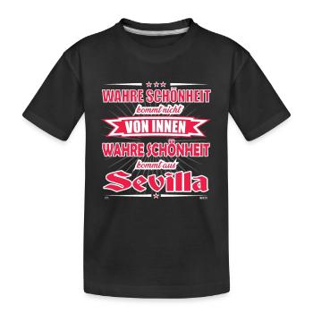 La vraie beauté vient de Sevilla Design - T-shirt bio Premium Enfant - noir - Devant