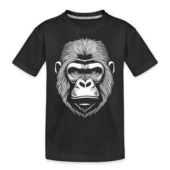 Gorilla Menschen Affe - Kinder Premium Bio T-Shirt - Schwarz - Vorne
