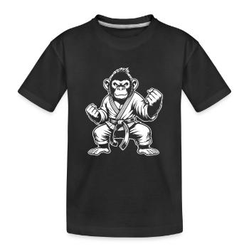 Arts Martiaux Singe - Maître de l’Agilité - T-shirt bio Premium Enfant - noir - Devant
