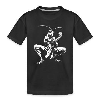 Martial Arts Grasshopper – Agility and Jumping Power - Kids' Premium Organic T-Shirt - black - Front