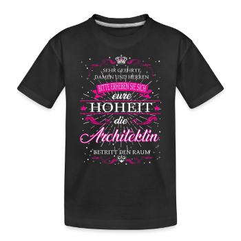 Votre Altesse l’Architecte entre dans la salle - T-shirt bio Premium Enfant - noir - Devant