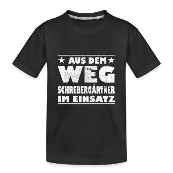 À l’écart : les jardiniers des jardins familiaux en action Design - T-shirt bio Premium Enfant - noir - Devant