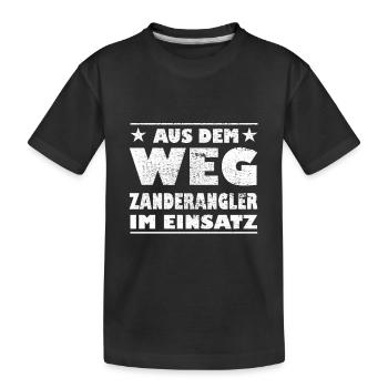 À l’écart : les pêcheurs de sandres en action Design - T-shirt bio Premium Enfant - noir - Devant