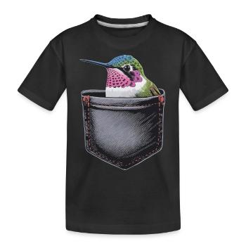 Kolibri - Kinder Premium Bio T-Shirt - Schwarz - Vorne