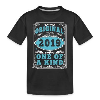 Original 2019 Vintage retro. Tshirt anniversaire 2 - T-shirt bio Premium Enfant - noir - Devant