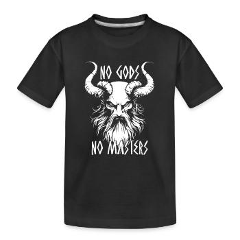 No Gods No Masters Dark Gothic Demon Art - Kids' Premium Organic T-Shirt - black - Front