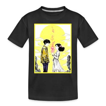 loving pair - Kids' Premium Organic T-Shirt - black - Front