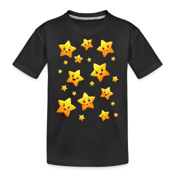 Costume d’étoile Pyjama Ciel étoilé Carnaval - T-shirt bio Premium Enfant - noir - Devant