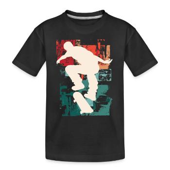 Skateboarding Skate Skater Skateboard Sk8 Vintage - Kinder Premium Bio T-Shirt - Schwarz - Vorne