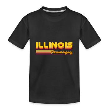 cooles Illinois USA Bundesstaaten Design - Kinder Premium Bio T-Shirt - Schwarz - Vorne