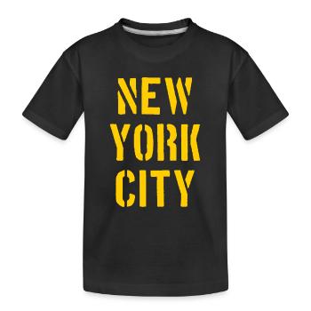 New York City - NYC - NY - Manhattan - Brooklyn - T-shirt bio Premium Enfant - noir - Devant