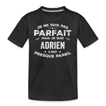 Adrien Un Prénom, Une Histoire, Une Personnalité - T-shirt bio Premium Enfant - noir - Devant