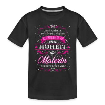 Votre Altesse le Peintre entre dans la salle - T-shirt bio Premium Enfant - noir - Devant