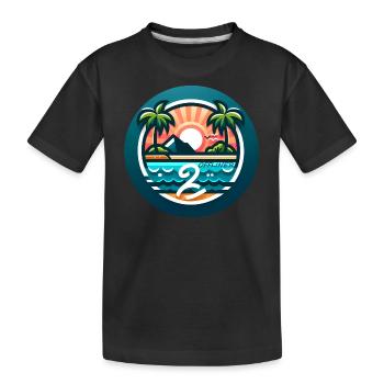 Palm Island coloré Offliner - T-shirt bio Premium Enfant - noir - Devant