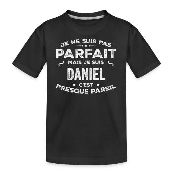 Daniel Un Prénom, Une Histoire, Une Personnalité - T-shirt bio Premium Enfant - noir - Devant