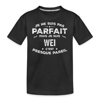 Wei Un Prénom, Une Histoire, Une Personnalité - T-shirt bio Premium Enfant - noir - Devant