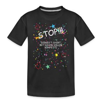 Carnival Confetti Costume - Kids' Premium Organic T-Shirt - black - Front