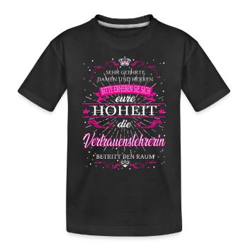 Your Highness the Liaison Teacher - Kids' Premium Organic T-Shirt - black - Front