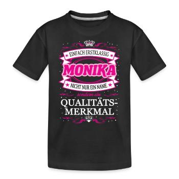 Caractéristique de qualité Monika tout simplement de première classe - T-shirt bio Premium Enfant - noir - Devant