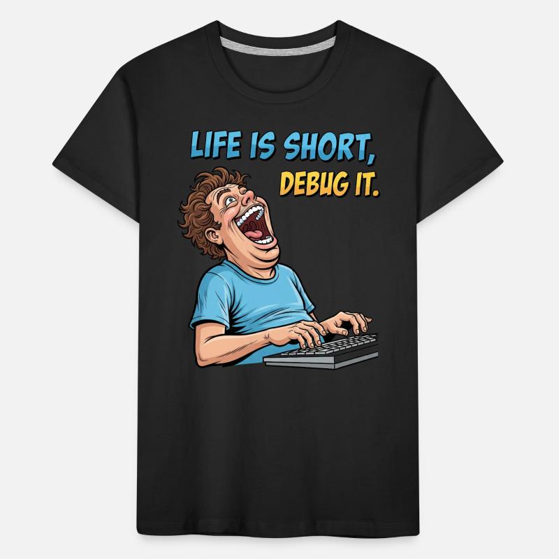 Debug Your Life: Funny IT Programmer Shirt Kids' Premium Organic T-Shirt