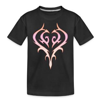 Tatouage de cœur tribal pour Emo et Goth - T-shirt bio Premium Enfant - noir - Devant