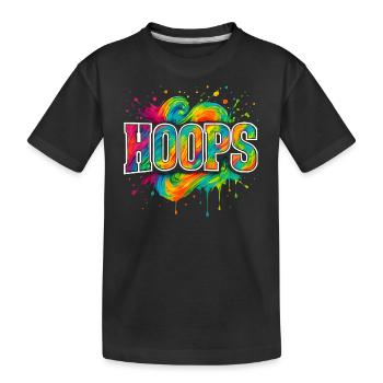 Hoops Basketball Sport Geschenkidee BBall - Kinder Premium Bio T-Shirt - Schwarz - Vorne