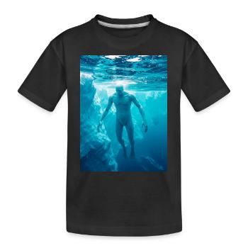Ningen, modern Antarctic humanoid sea cryptid lege - Kids' Premium Organic T-Shirt - black - Front