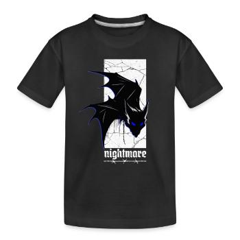Nightmare Bat – Gothic Horror Vampir Kreatur Kunst - Kinder Premium Bio T-Shirt - Schwarz - Vorne