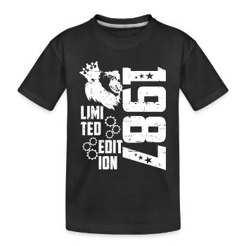 1987 Geboren Limited Edition - Kinder Premium Bio T-Shirt - Schwarz - Vorne