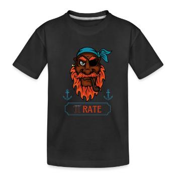 Pi Rate Math et Pirate Lover Design pour Pi Day - T-shirt bio Premium Enfant - noir - Devant