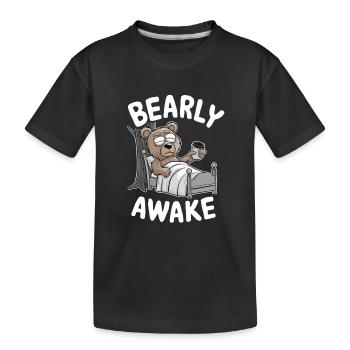 Réveillé tôt - T-shirt bio Premium Enfant - noir - Devant