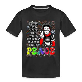 Frieden ist das Wichtigste - Kinder Premium Bio T-Shirt - Schwarz - Vorne