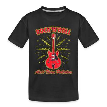 Rock 'N' Roll Ain't Noise Pollution - Kids' Premium Organic T-Shirt - black - Front