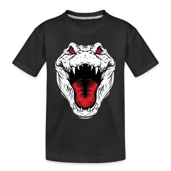 Crocodile Alligator Mascotte Logo Sport Combat - T-shirt bio Premium Enfant - noir - Devant