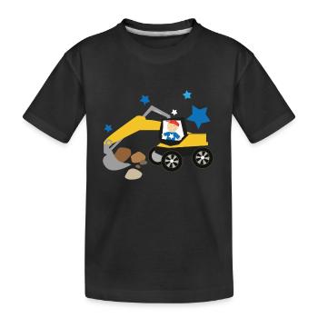 Bagger - Kinder Premium Bio T-Shirt - Schwarz - Vorne