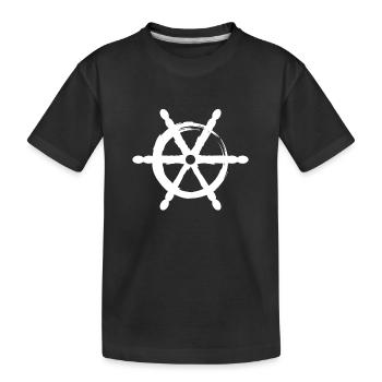 Steering wheel brush - Kids' Premium Organic T-Shirt - black - Front