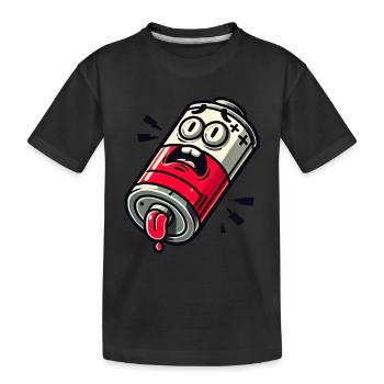 Batterie faible Maman Drôle Parent Design - T-shirt bio Premium Enfant - noir - Devant