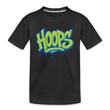 Hoops Basketball Sport Geschenkidee BBall - Kinder Premium Bio T-Shirt - Schwarz - Vorne