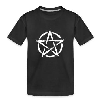 Icône du pentagramme - T-shirt bio Premium Enfant - noir - Devant