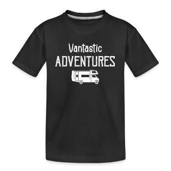 Aventures Vantastic ! Voyages et aventures en van - T-shirt bio Premium Enfant - noir - Devant