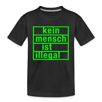 kein mensch ist illegal - Kinder Premium Bio T-Shirt - Schwarz - Vorne