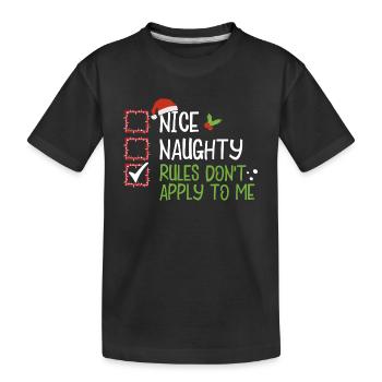 Christmas Xmas Humor Funny Funny Saying - Kids' Premium Organic T-Shirt - black - Front