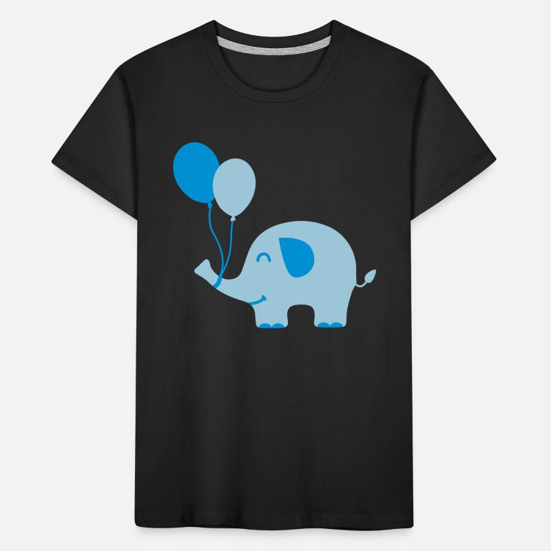 Doux drôle d'éléphant de bébé avec des ballons T-shirt bio Premium Enfant